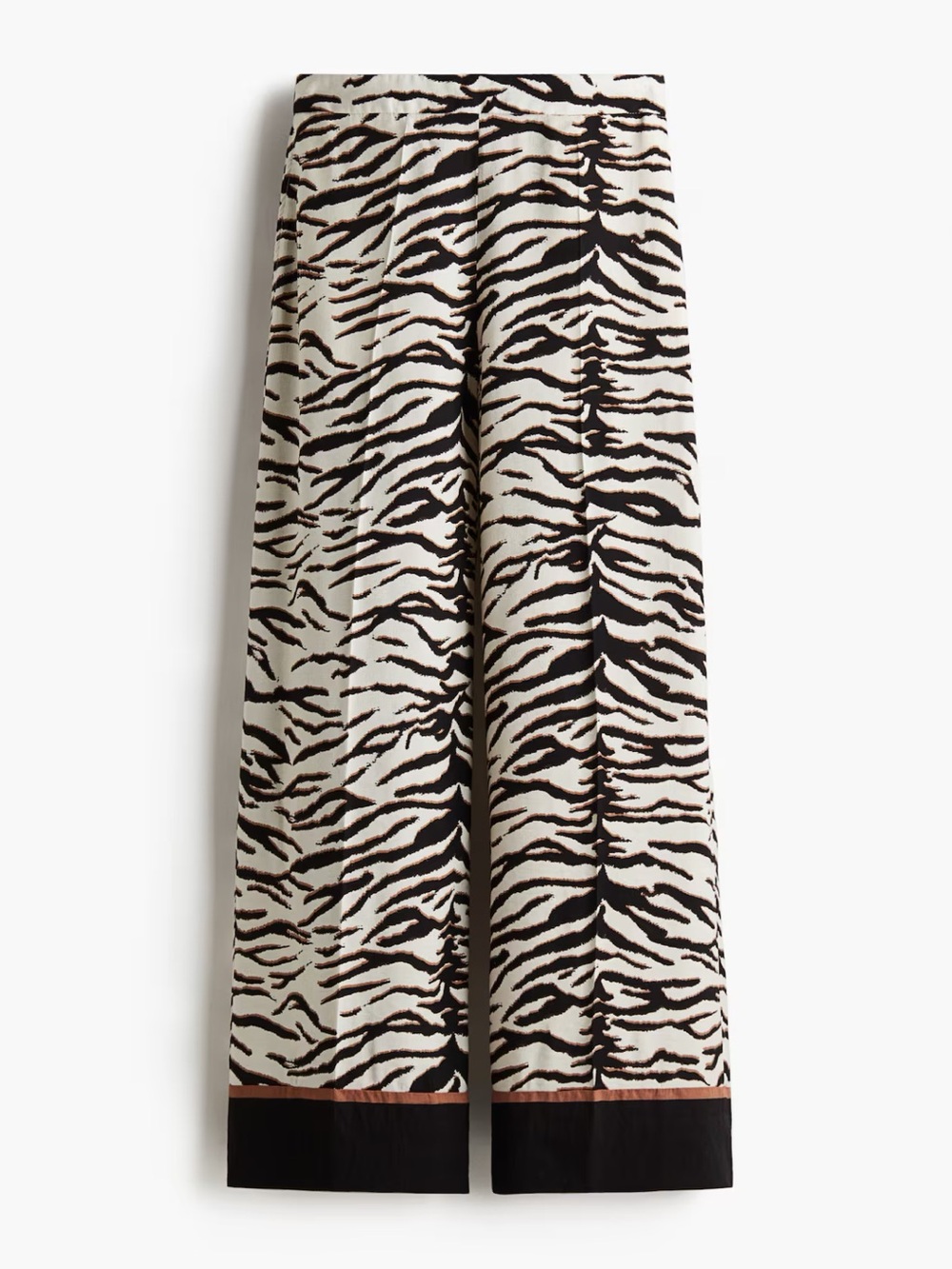 H&M Zebra Print Wide Leg Pants